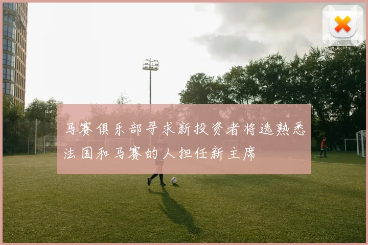 马赛俱乐部寻求新投资者将选熟悉法国和马赛的人担任新主席